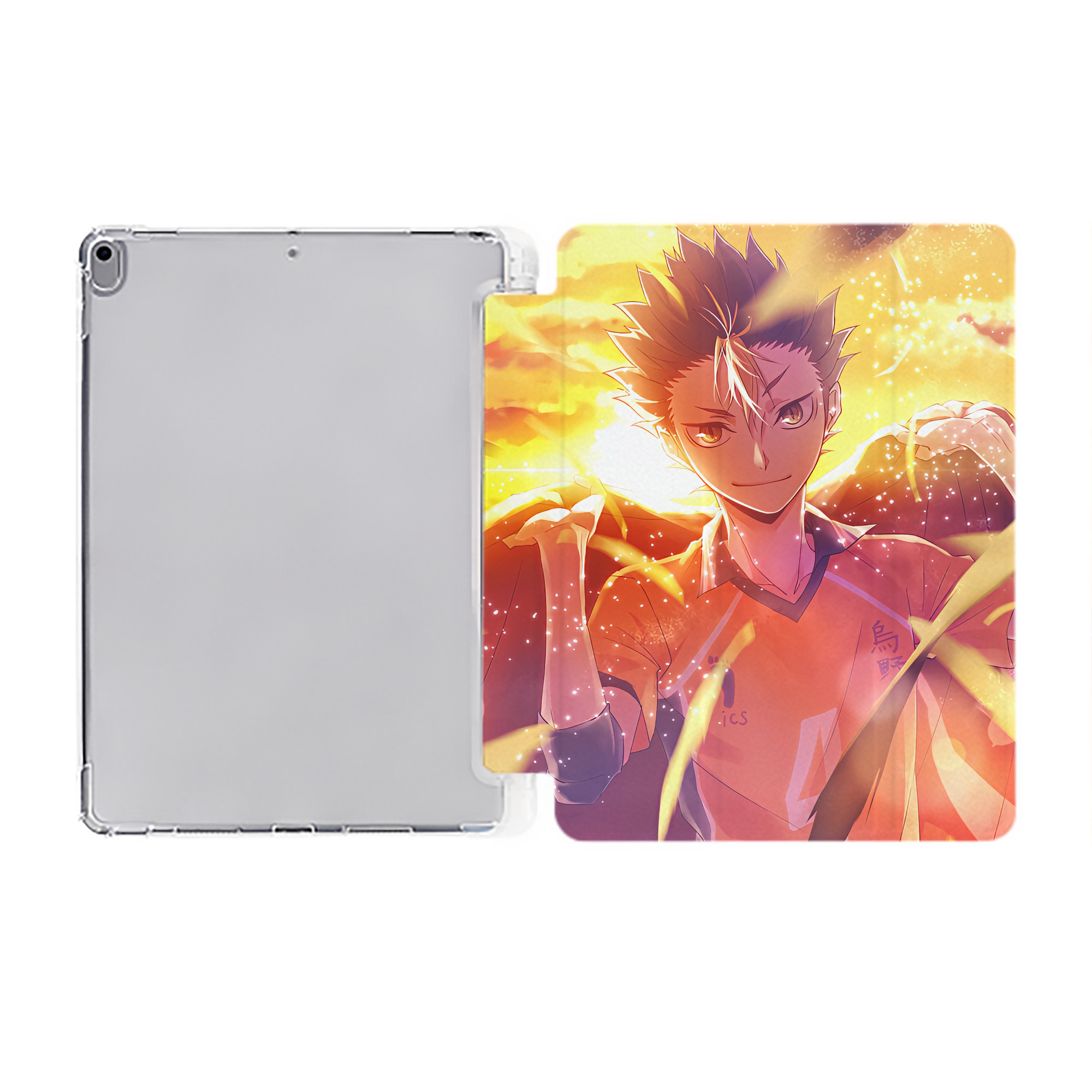 （画像用） ハイキュー!! Haikyu!! IPad ケース ペン収納付き 三つ折りスタンド PUレザー×シリコン 対応機種9.5/10.5/10.9インチ